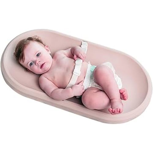 Baby Changing Pad, Waterproof & Non-Slip Changing pad, Wipeable Changing Table pad, Contoured Foam for Diaper Changes, Liquids-Free, No Fabric Cover Needed, Less Laundry Loved by Green Moms