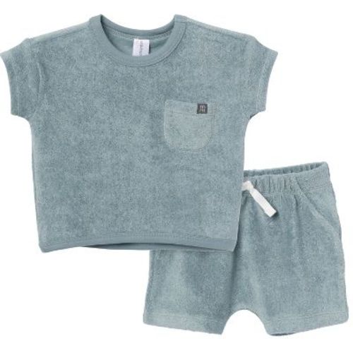 Modern Moments™ By Gerber Baby Boys' 2-piece Shirt And Short Set, Teal, 6-9 Months