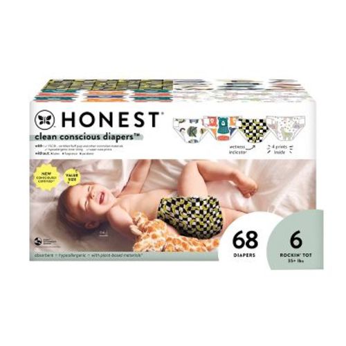 The Honest Company Clean Conscious Disposable Diapers Four Print Pack - Size 5 - 84ct