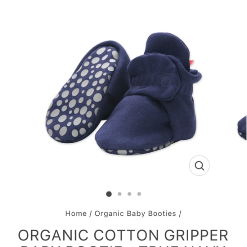 Zutano Cotton Gripper Stay-On Baby Bootie Slipper