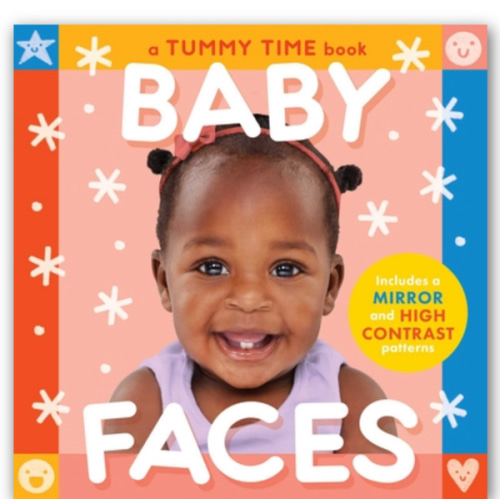 Baby Faces (A Tummy Time, High Contrast, Accordian Board Book with Mirror for infants) (Tummy Time Tales) | Rediscovered Books