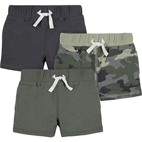 Gerber Baby Boys' Toddler 3-Pack Pull-On Knit Shorts