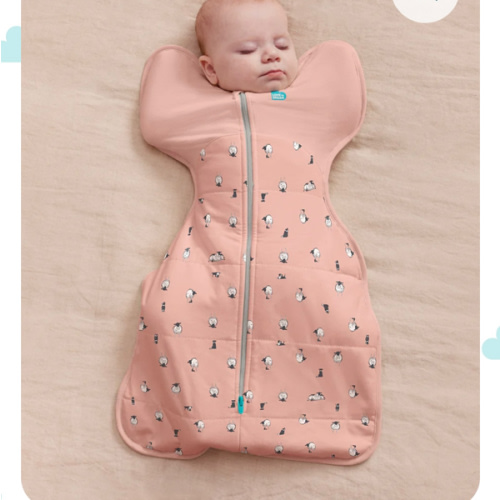 Swaddle Up™ 2.5 TOG Organic Cotton/Merino Wool Rose Lamb's Best Friend