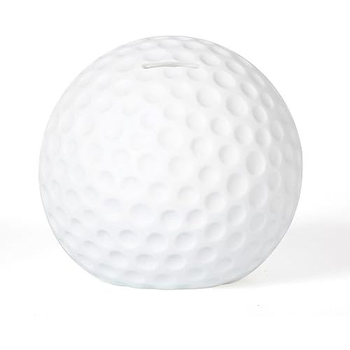 H&W Golf Ball Piggy Bank, Shatterproof Golf Sports Themed Coin Bank, Gift for Kids Ladies Gentlemen