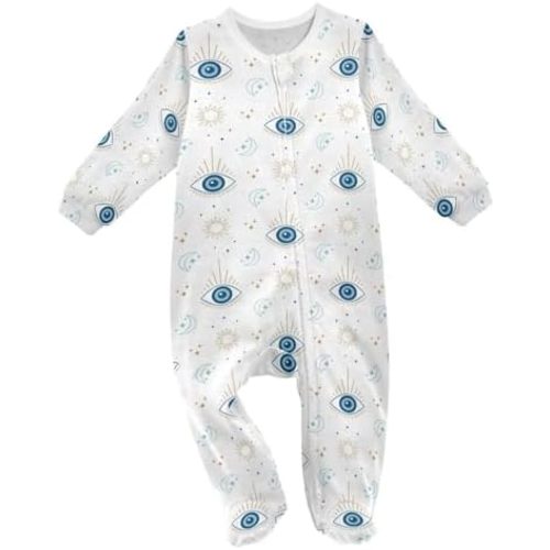 Dussdil Baby One-Piece Footies Newborn Rompers Pajamas Cotton Footed Pjs for Sleep Play Boys Girls
