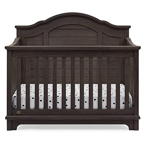 Delta Children Simmons Kids Asher 6-in-1 Convertible Crib with Toddler Rail, Rustic Grey