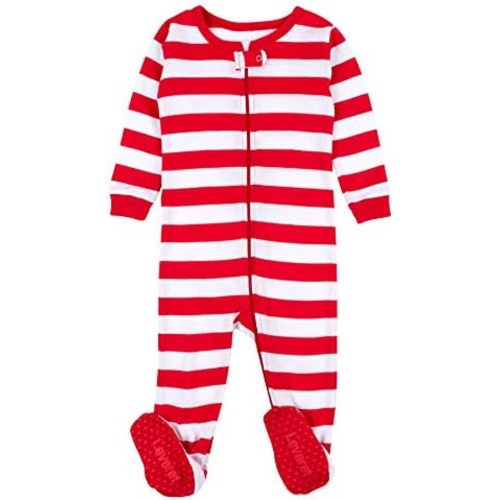 Leveret Kids Pajamas Baby Boys Girls Christmas Footed Pajamas Sleeper 100% Cotton (Size 6-12 Months-5 Toddler)