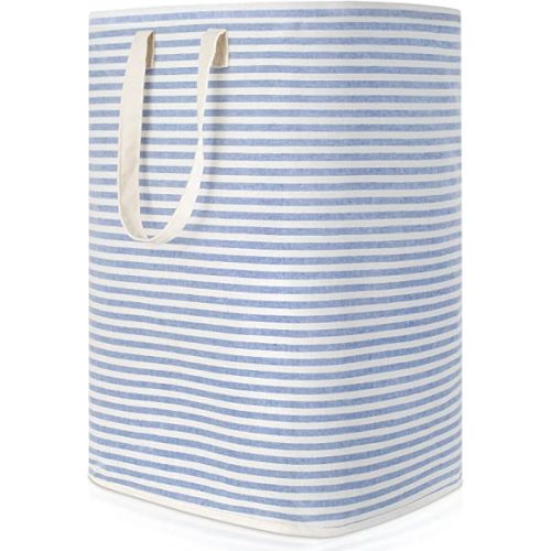 Lifewit Laundry Hamper Large Collapsible Laundry Baskets, Freestanding Waterproof Clothes Hamper Storage Basket with Easy Carry Extended Handles for Clothes in Laundry Room Bedroom Bathroom College Dorm for Adults, Blue