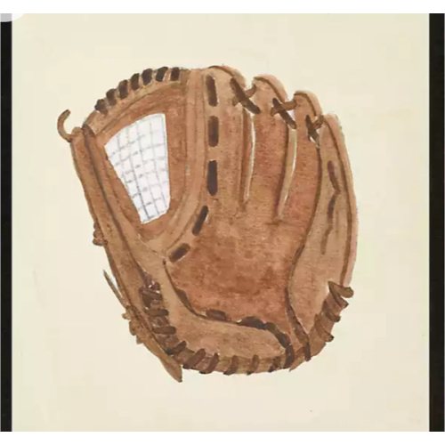 Antique Watercolor Baseball Glove Framed Art Print | Kirklands Home