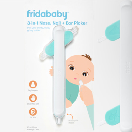 Frida Baby 3-in-1 Nose, Nail + Ear Picker by Frida Baby the Makers of NoseFrida the SnotSucker, Safely Clean Baby's Boogers, Ear Wax & More