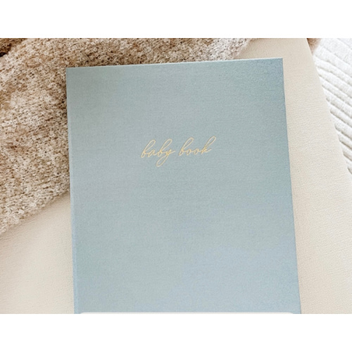First Year Baby Memory Book - Dusty Blue