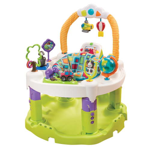 ExerSaucer World Explorer Triple Fun+ Bouncy Center for Baby, Toddler Play Jumper with Spin