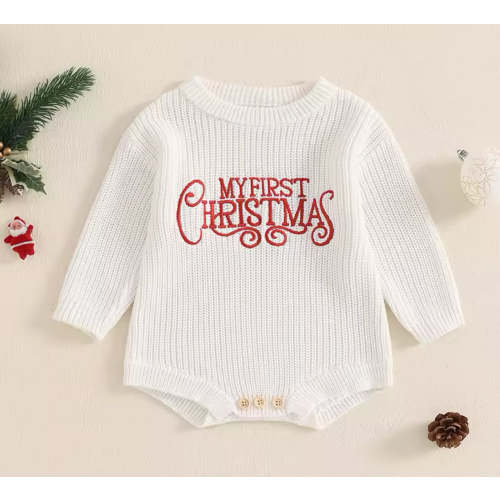 First Christmas Sweater Romper