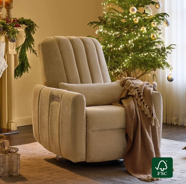 Shell Power Swivel Nursery Glider Recliner