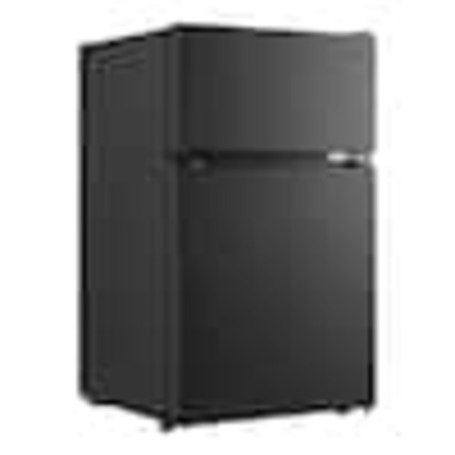 Vissani 3.1 cu. ft. 2 Door Mini Refrigerator in Black with Freezer, ENERGY STAR HVDR31GBE