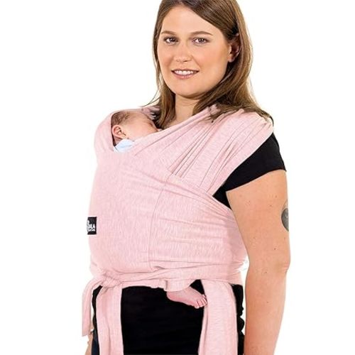 Koala Babycare Baby Carrier Wrap, Adjustable and Easyt-to-Wear As a T-Shirt - Baby Wearing Wrap One Size Fits All - Unisex Infant Wrap Carrier Up to 22lbs