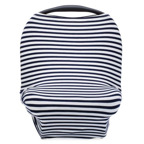 Parker Baby Co. 4 in 1 Car Seat Cover, Color: Navy/white stripes