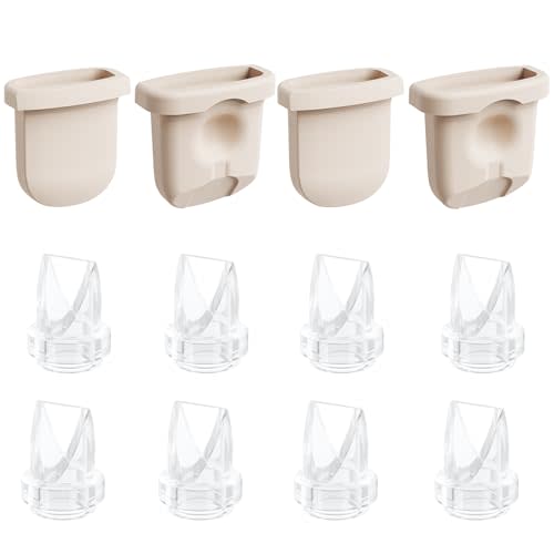 12pcs Breast Pump Parts, 8pcs Duckbill Valves and 4pcs Silicone Diaphragm Compatible with eufy S1 Pro/S1/E10/E20 Wearable Breast Pump, Replace for eufy Pump Parts, Not Original Parts