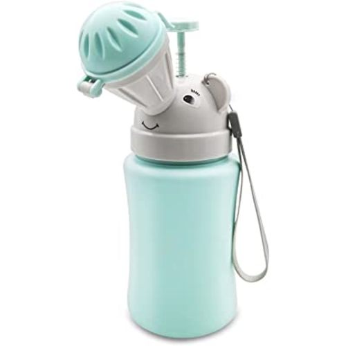 Travel Potty, Portable Elephant Leakproof Urinal Emergency Toilet Pee Bottle Cup Jar for Toddlers Kids Baby Boys and Potty Pee Training for Outdoor Car Travel Road Trip Camping Park Beach(Blue)