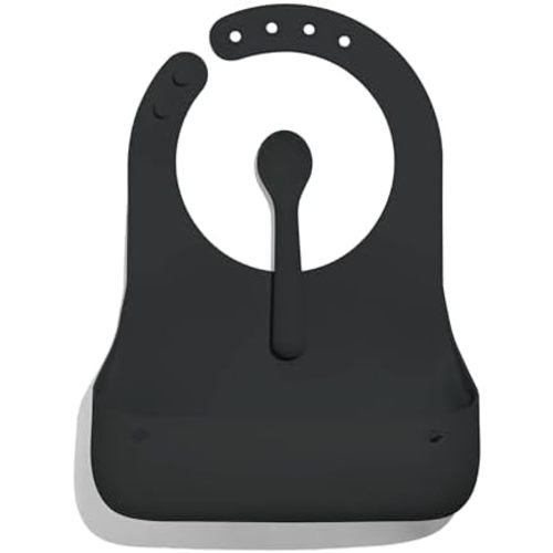 Avanchy Silicone Baby Bibs, Waterproof, Adjustable, BPA Free, Soft Unisex Set for Toddlers with Matching Spoon