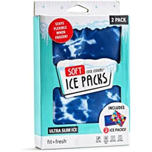 Amazon.com: Cool Coolers by Fit + Fresh, Reusable Soft Ice Packs for Baby Bags, Flexible Bottle Ice Pack & Breastfeeding Essentials, Perfect for Breastmilk Storage, 2PK, Blue Tie Dye : Sports & Outdoors
