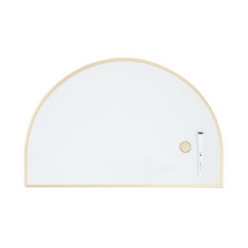 U Brands 15"x23" Metal Frame Arch Dry Erase Board Gold