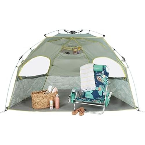 Lightspeed Outdoors ECO QuickShelter, Beach Tent, Botanical Lines