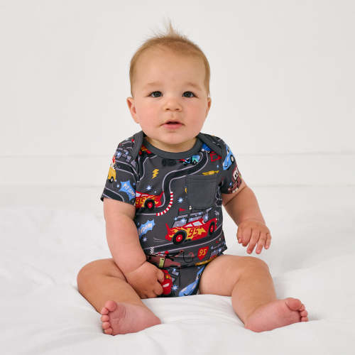 Disney & Pixar Piston Cup Pocket Bodysuit | Little Sleepies