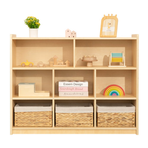 Latitude Run® 8 Compartment Montessori Shelf, Ideal Toy Storage with Back 31.5'' H X 44.6'' L & Reviews | Wayfair