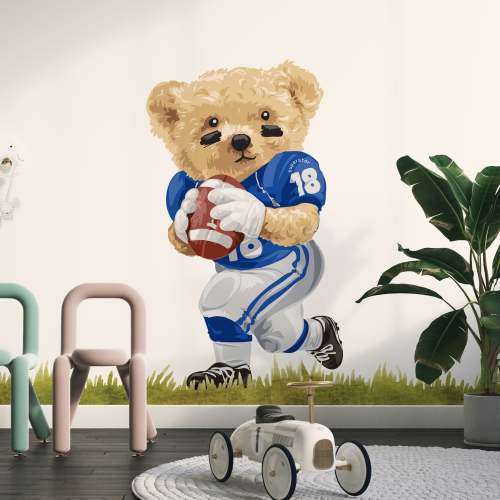 Teddy Bear American Football Player