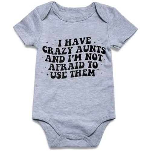 Baby Boys Girls Clothes Newborn Infant Romper Bodysuits Funny Outfit 0-12 Months