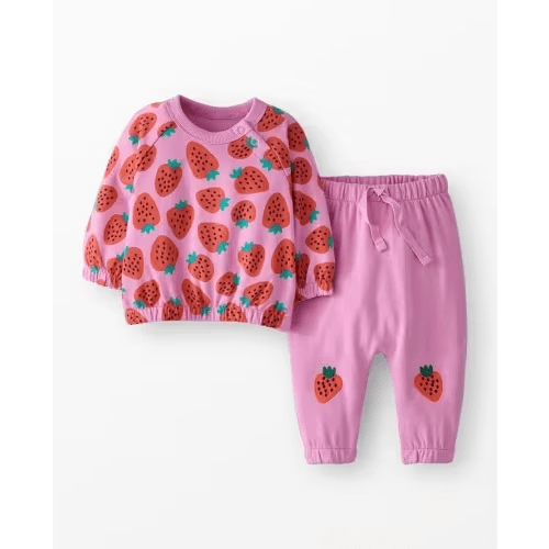 Baby French Terry Sweatshirt & Sweatpants Set