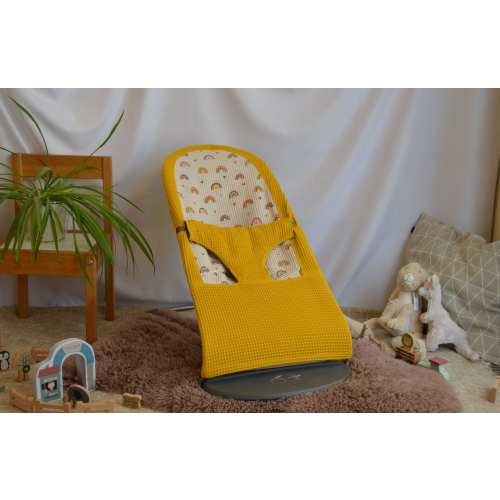 RAINBOW - Baby Bjorn wipper bouncer cover - Waffle cloth