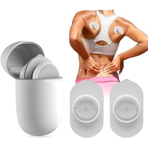 Pocket Mini Body Massager - 2 Replaceble Pad, Portable Massager, 6 Modes with Charging Box for Full Body and Back, Arm, Leg, Shoulder, Waist