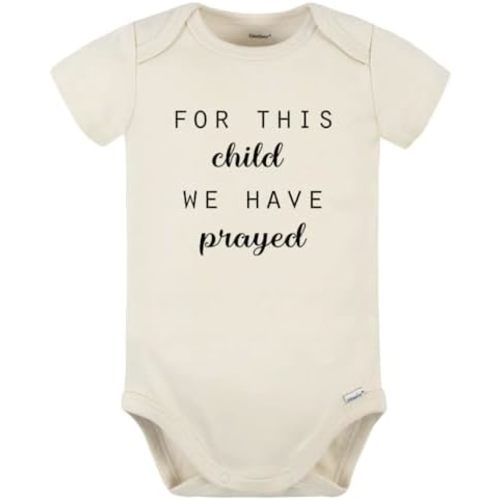 Ink Trendz For This Child We Have Prayed Pregnancy Reveal Announcement Baby Onesie Bodysuit Miracle Precious Baby Onesie