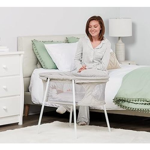 Regalo Baby Basics™ Infant Bassinet, Gray, Portable and Collapsible, Includes Padded Insert