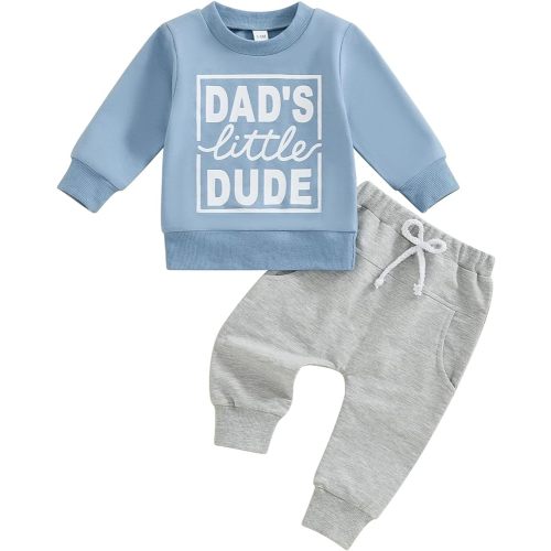 Toddler Baby Boy Clothes Fall Winter Sweatshirt Pants 2 Piece Set Infant Color Block Long Sleeve Top Suit Outfits