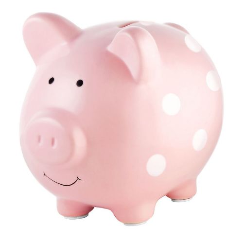 Pearhead Polka Dot Piggy Bank