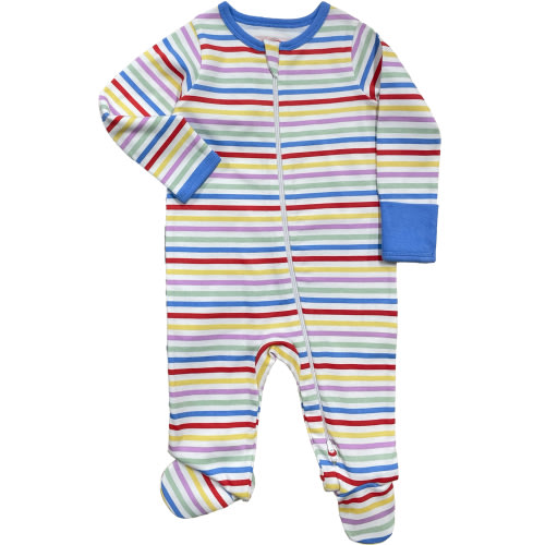 Wonder Nation Baby Gender Neutral Zip Front Footed Sleep N Play Pajamas, Sizes Preemie-6/9 Months