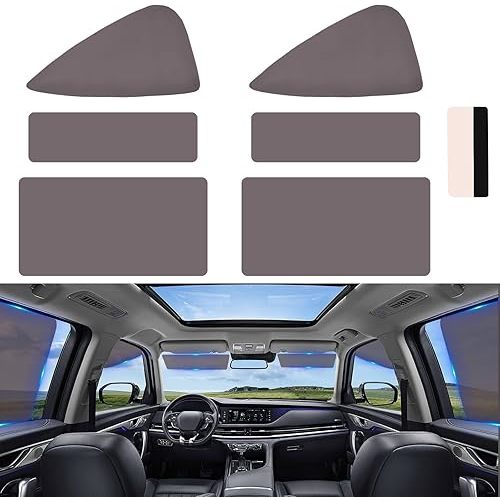 XCBYT Static Cling Car Window Shades 6PCS - Sun Blocker for Car Windows Baby - Reusable Side Window Sun Shade for Drivers - Removable Window Tint for Cars, Trucks, RVs