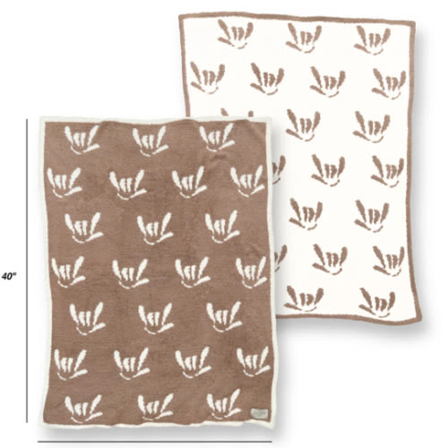 COZY BABY BLANKET ILY SIGN – By Mara