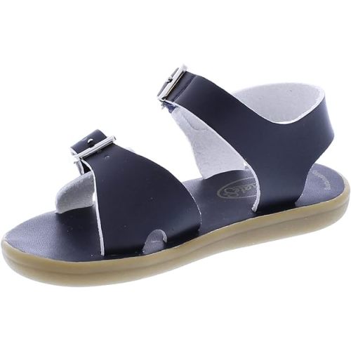 FOOTMATES Tide and Eco-Tide Waterproof Sandals for Boys and Girls with Slip-Resistant, Non-Marking Outsoles and Strap Closure - Navy Micro - Eco, 5 Toddler (1-4 years)