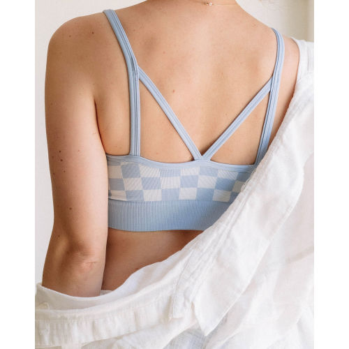 Bluebell Checker Maternity & Nursing Bralette by Dr. Mae