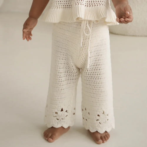 AVA CROCHET PANT - CREAM