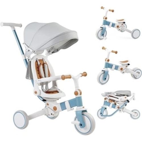 7 in 1 Baby Tricycle, Foldable Toddler Tricycle with Removable