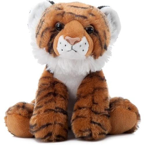 The Petting Zoo Tiger Stuffed Animal, Gifts for Kids, Wild Onez Zoo Animals, Tiger Plush Toy 9 inches