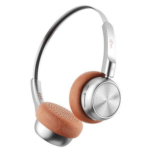 iKF R1 Wireless Retro Headphones | Bluetooth V 5.3 | 60 Hours Playtime | APP Custom Sound | Game Mode | Noise Isolation | Built-in Microphone | Throwback 80s 90s Design | Brown