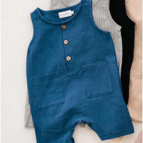Babe Basics Cropped Linen Baby Romper