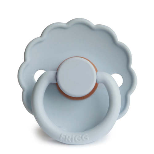 FRIGG Round Pacifier - Daisy Latex Size 1 - Powder Blue