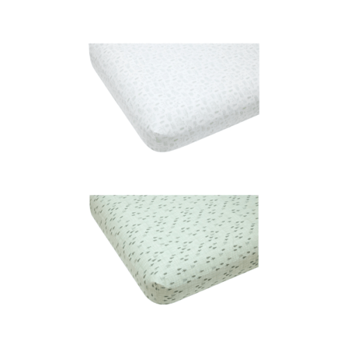 Anko 2 Pack 225 Thread Count Organic Cotton Fitted Cot Sheets - Woodlands
